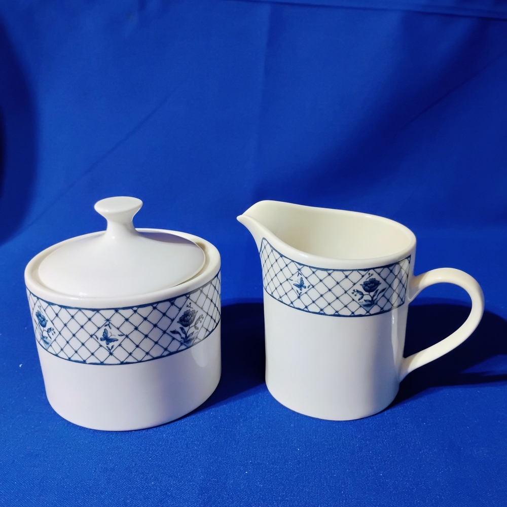 Blue and White Serveware Set